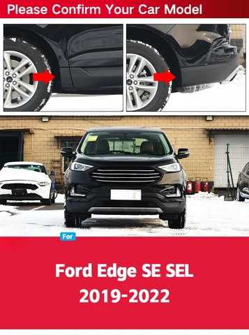 Брызговики для Ford Edge ST Line Titatium SE SEL 2019-2022 2020 2021, матовые черные брызговики, автомобильные аксессуары