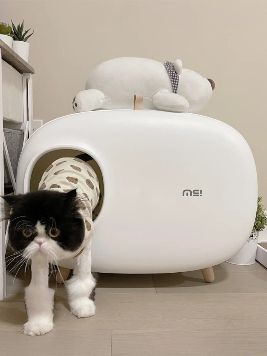 

Big Enclosed Cat Toilet Box Cabinet Design Trainig Cat Toilet Training Kit Litiere Autonettoyante Pour Chat Cats Pet Products