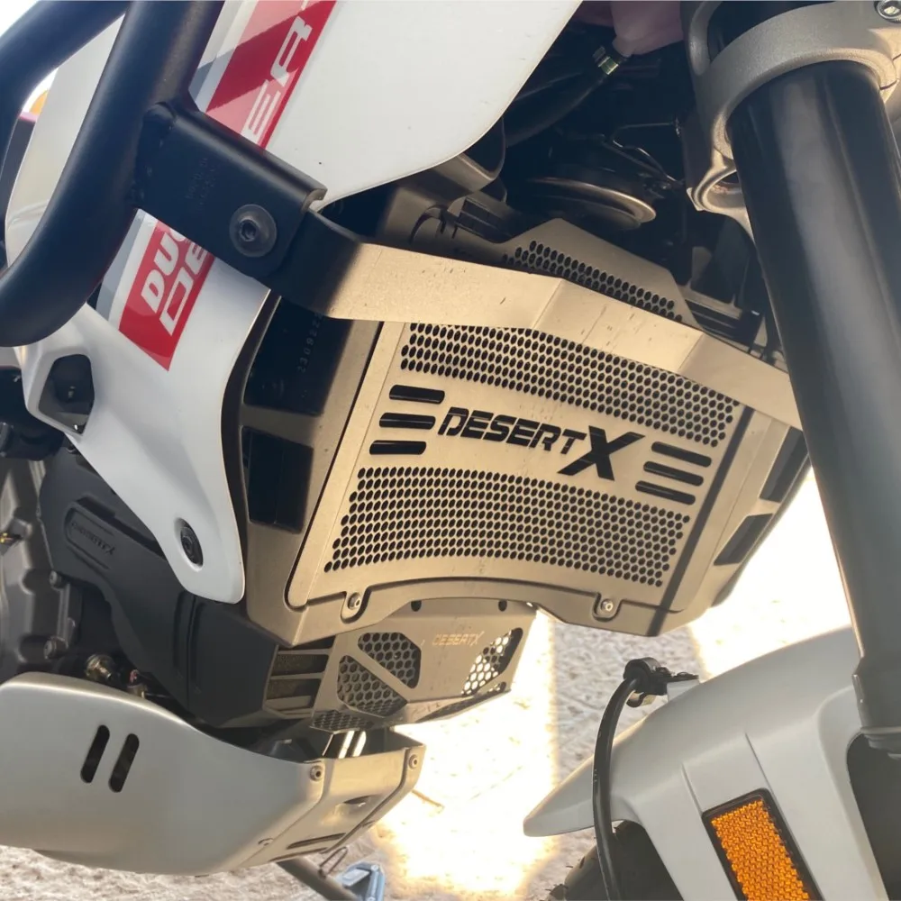 

NEW Motorcycle For Ducati DesertX Desert-X 2022-2023 Desert X Radiator Tank Grille Guard Cover Protector Protection T5 Aluminium