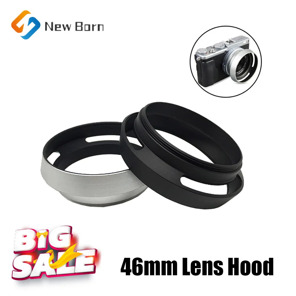 

46mm Metal Camera Lens Hood Wide-Angle Lente Protector Cover For Nikon Pentax Canon EOS Panasonic Lumix Leica Olympus DSLR