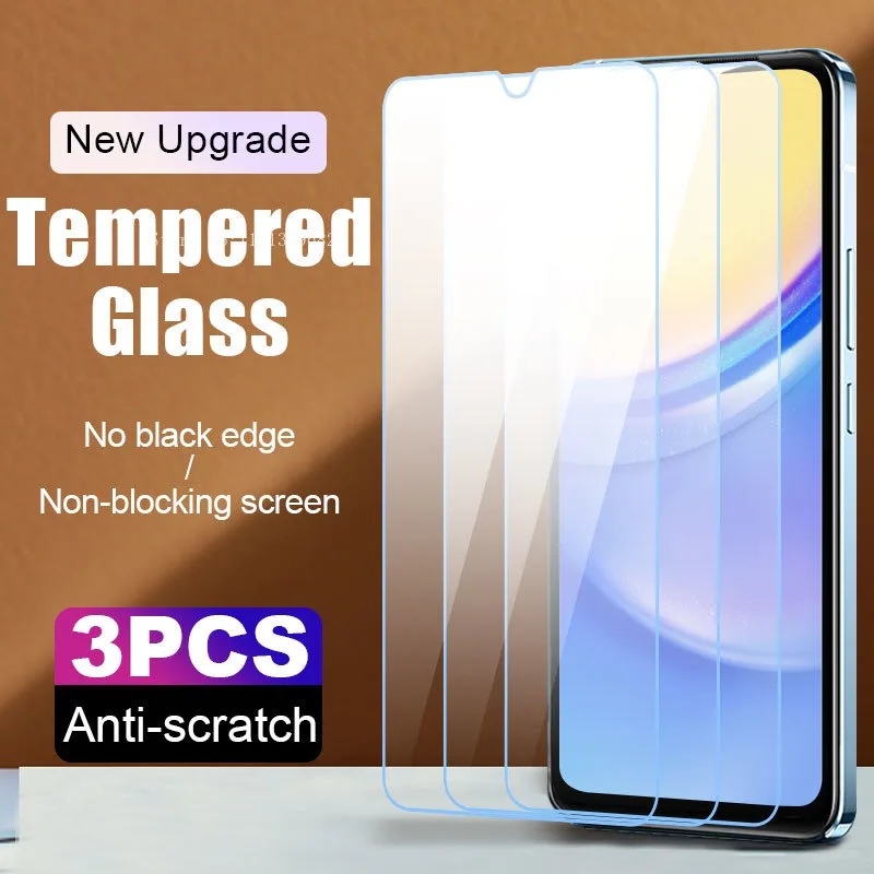 Защитное стекло закаленное для Samsung Galaxy A15/A25/A14/A24/A13/A12/A34/A35/A55/A54/A05/A23/A22/A04/A03/A02/A51/A32 3