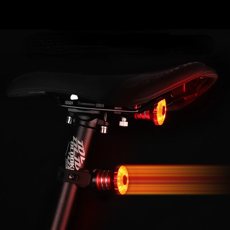 

New bicycle lamp intelligent induction brake tail lamp USB charging waterproof riding tail lamp bike light