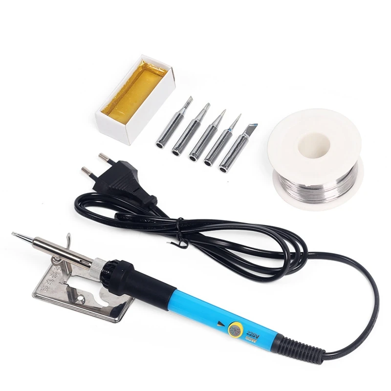 

Soldering Iron Kit[9-in-1] 60W/220V Adjustable Temp, Perfect for DIY Project EU Plug