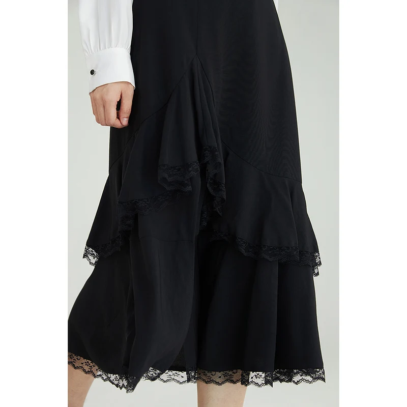 INMAN/весенне-летняя Милая женская юбка трапециевидной формы с разрезом длинные