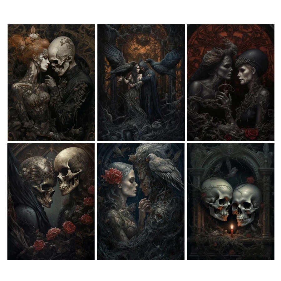 Новая коллекция алмазная живопись в виде черепа вороны пасхальные картины для