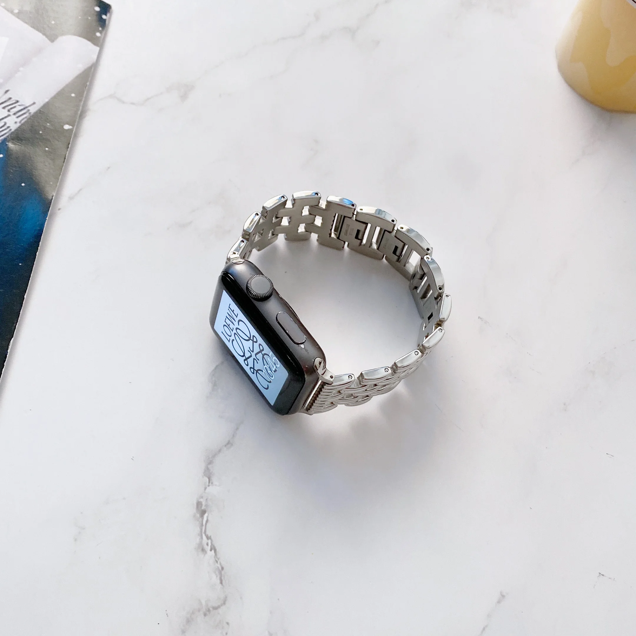 Luxury Bracelet Stainless Steel Strap For Apple Watch 8pro Band 49mm 45mm 41mm 44mm ultra iWatch Series 8 7 Belt Adjustable tool