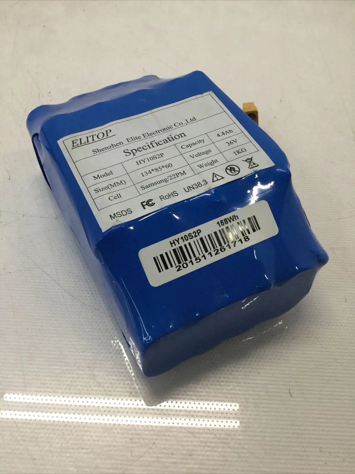 

36V 4.4Ah 158Wh Li-Ion Battery for Hoverboard Balance 10S2P