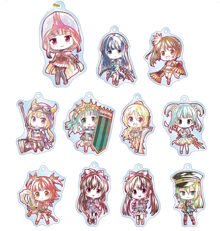 Anime Magia Record Tamaki Iroha Nanami Yachiyo Togame Momoko Cosplay PVC Figure Pendant Keychain Keyring Figure Kids Toy 3103