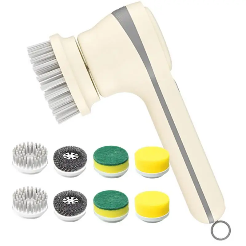 

Spin Scrubber Electric Cleaning Power Brush Cordless Shower Scrubber With 4 Replaceable Heads Cordless Electric Scrubber For