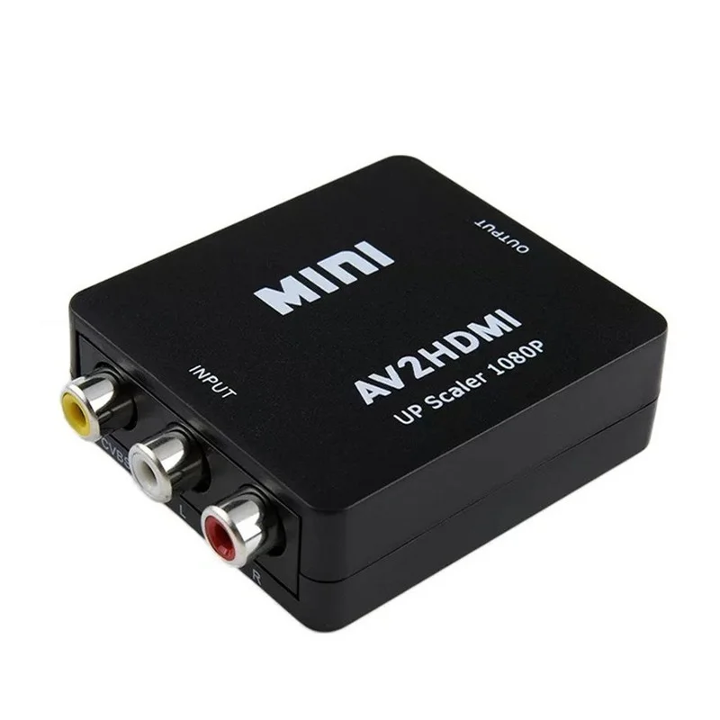 

HDMI-compatible to RCA Converter AV/CVSB L/R Video Box HD 1080P 1920*1080 60Hz HDMI2AV Support NTSC PAL Output HDMIToAV