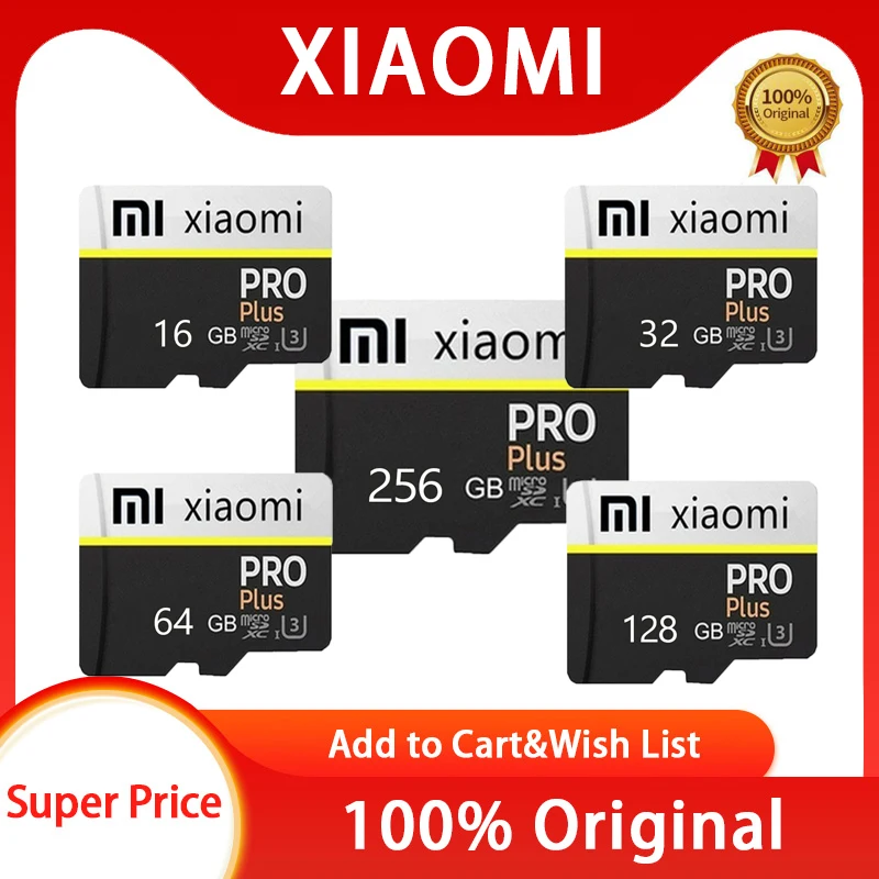 

XIAOMI Mini sd Memory card 64GB 32GB 16GB 256gb minisd flash TF card map mini sd cards with package free SD adapter