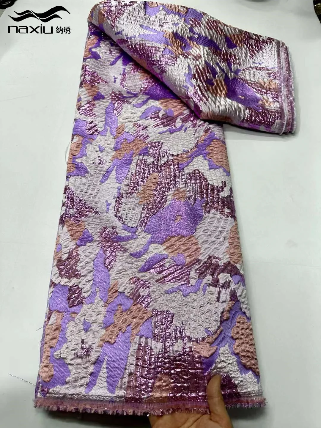 Новейшая африканская жаккардовая парчовая ткань Madison для женского платья