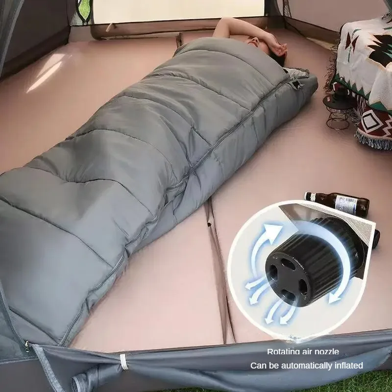 Шестиугольный надувной коврик для кемпинга - портативный автоматический