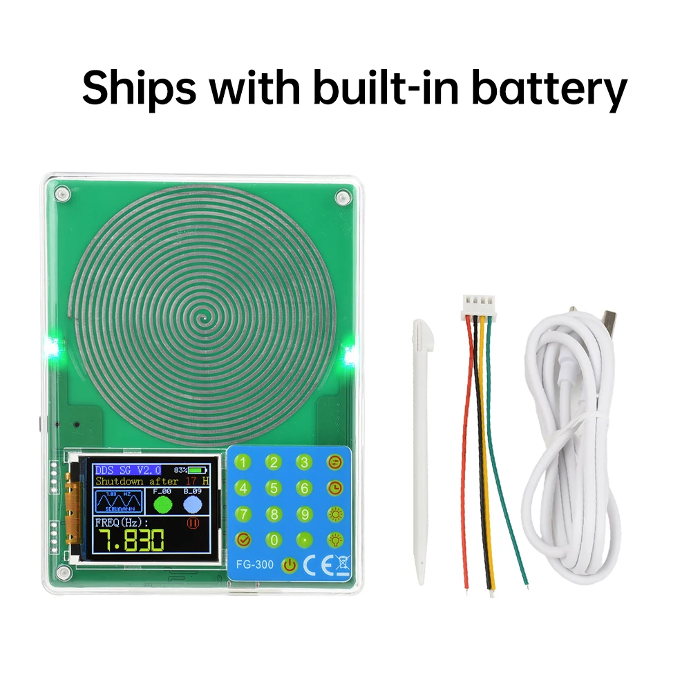 Генератор волн Шумана постоянного тока 5 В 7,83 Гц, генератор сигналов с функцией DDS, 0,001 Гц-200 кГц, многоформатный выход, аудиорезонатор