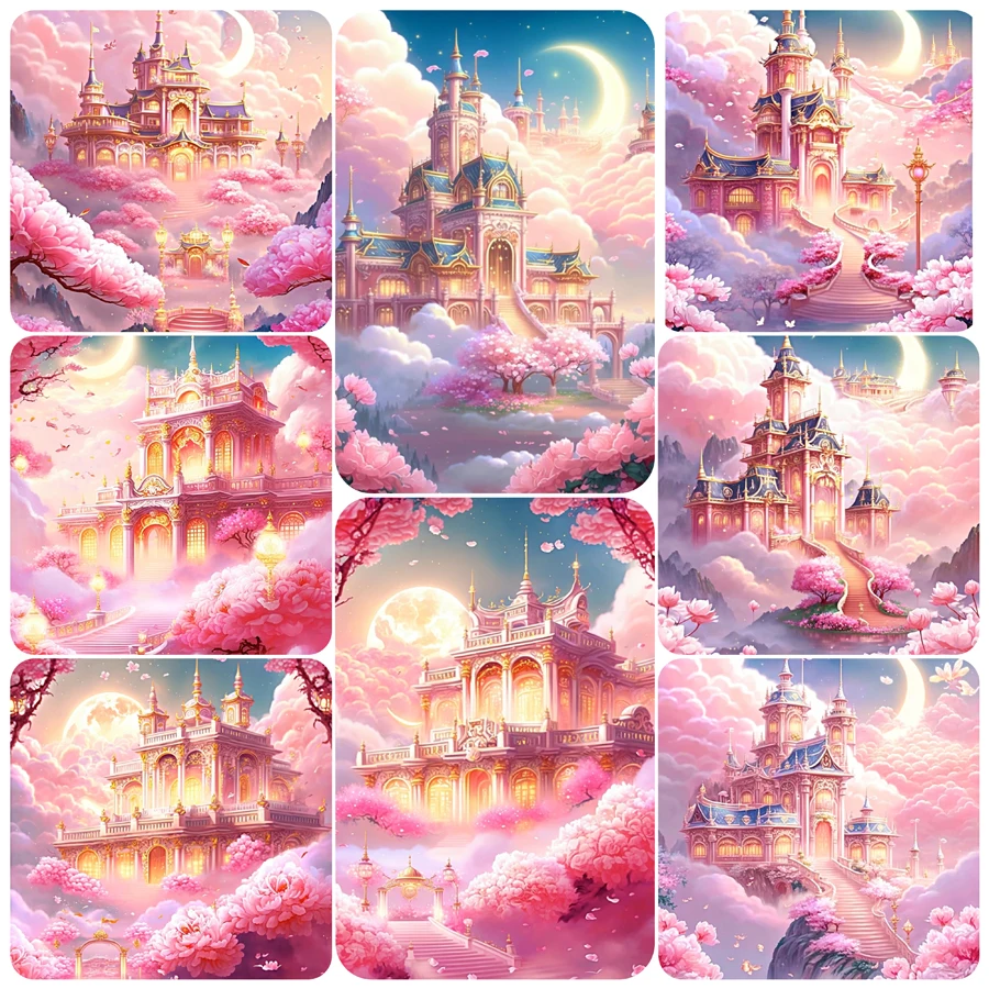 

5D DIY наборы для алмазной живописи Фэнтези Замок дворец Пейзаж Вышивка крестом Женская Мозаика Искусство Рукоделие украшение для дома подарок