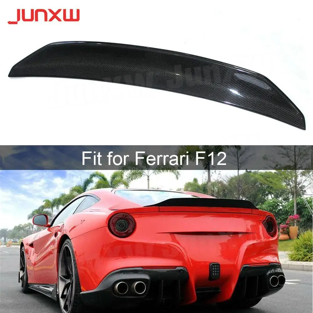 

Задний спойлер для багажника из углеродного волокна, искусственные крылья для ботинок, для Ferrari F12 Berlinetta 2013-2016, комплекты кузова из ФАП, Стайлинг автомобиля