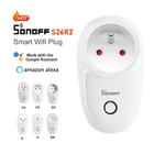 Sonoff S26R2 S26 R2 WiFi 16A умная розетка, настоящий таймер, пульт дистанционного управления для eWelink работы с Alexa Google Home