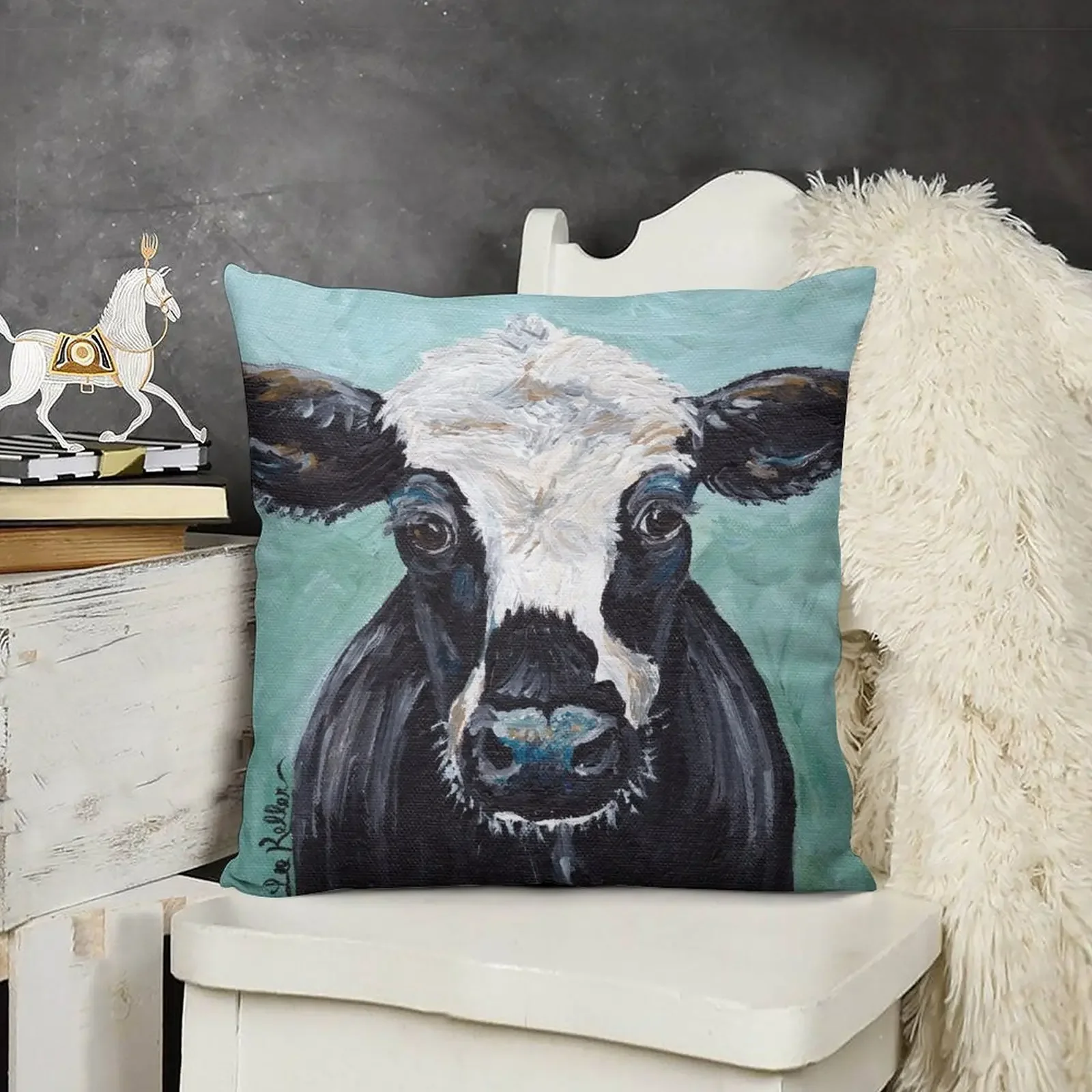 Искусство коровы принт Maybelline декоративная подушка осеннее украшение подушки для