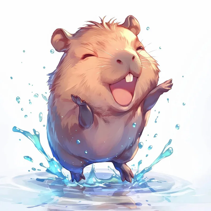 

Кавайные наклейки-капибары MT866