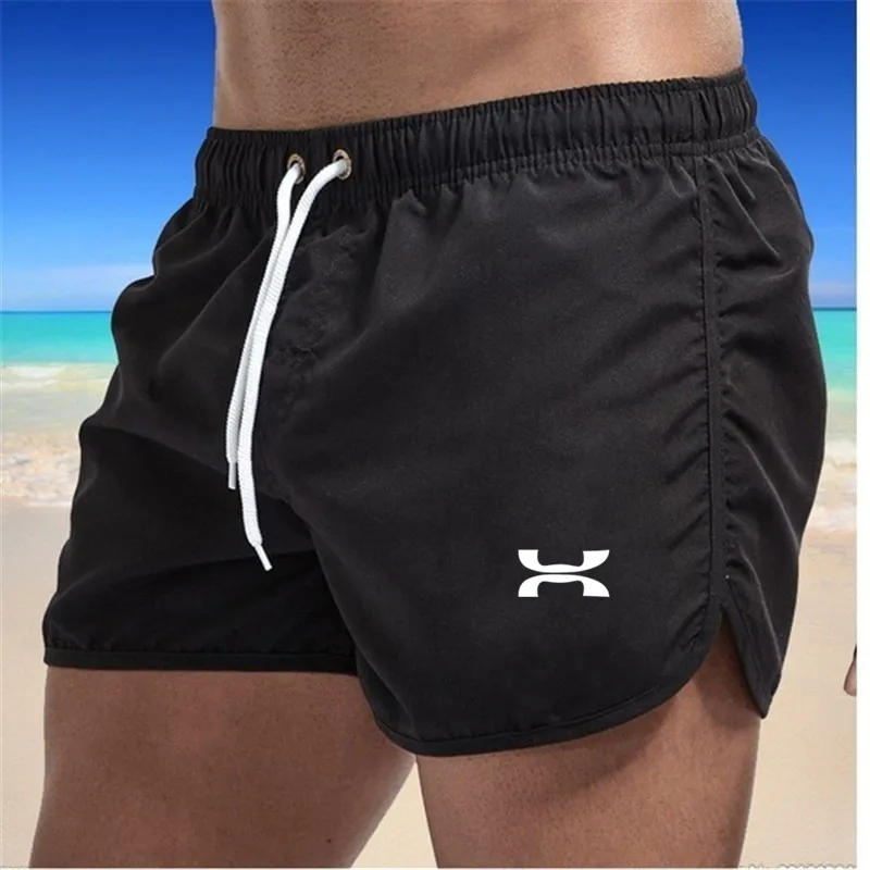 

2023 New Men's Women Summer Swimwear Solid Color Beach Board-shorts Swimsuits Running Sports Casual Breathable Homme Short Pants