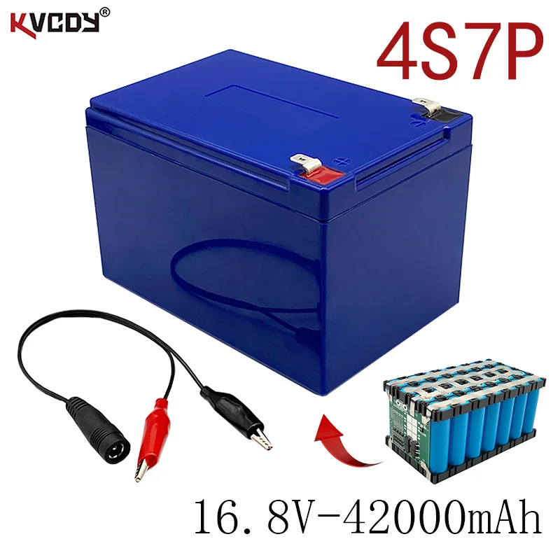 

Аккумулятор 16,8 в, 42Ah 4s7p 14,8 v 16,8 V, подходит для ncr18650ga, с 30A BMS, литий-ионный инвертор высокой мощности, туристическая Автомобильная солнечная батарея