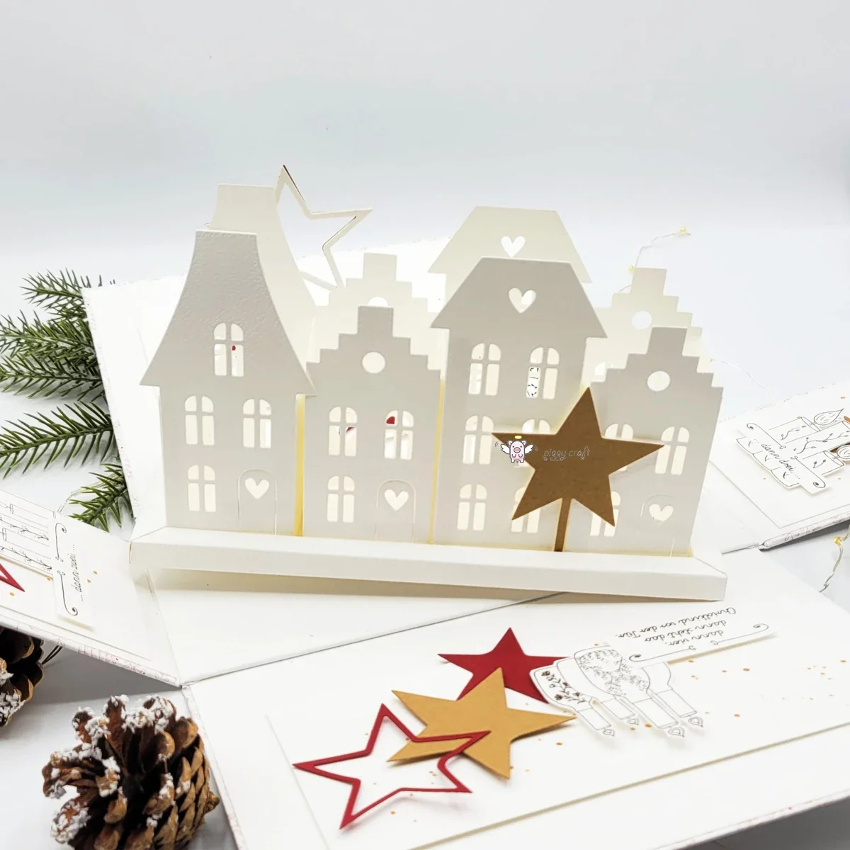 Новые ремесленные металлические штампы для резки 3D рождественский дом серия