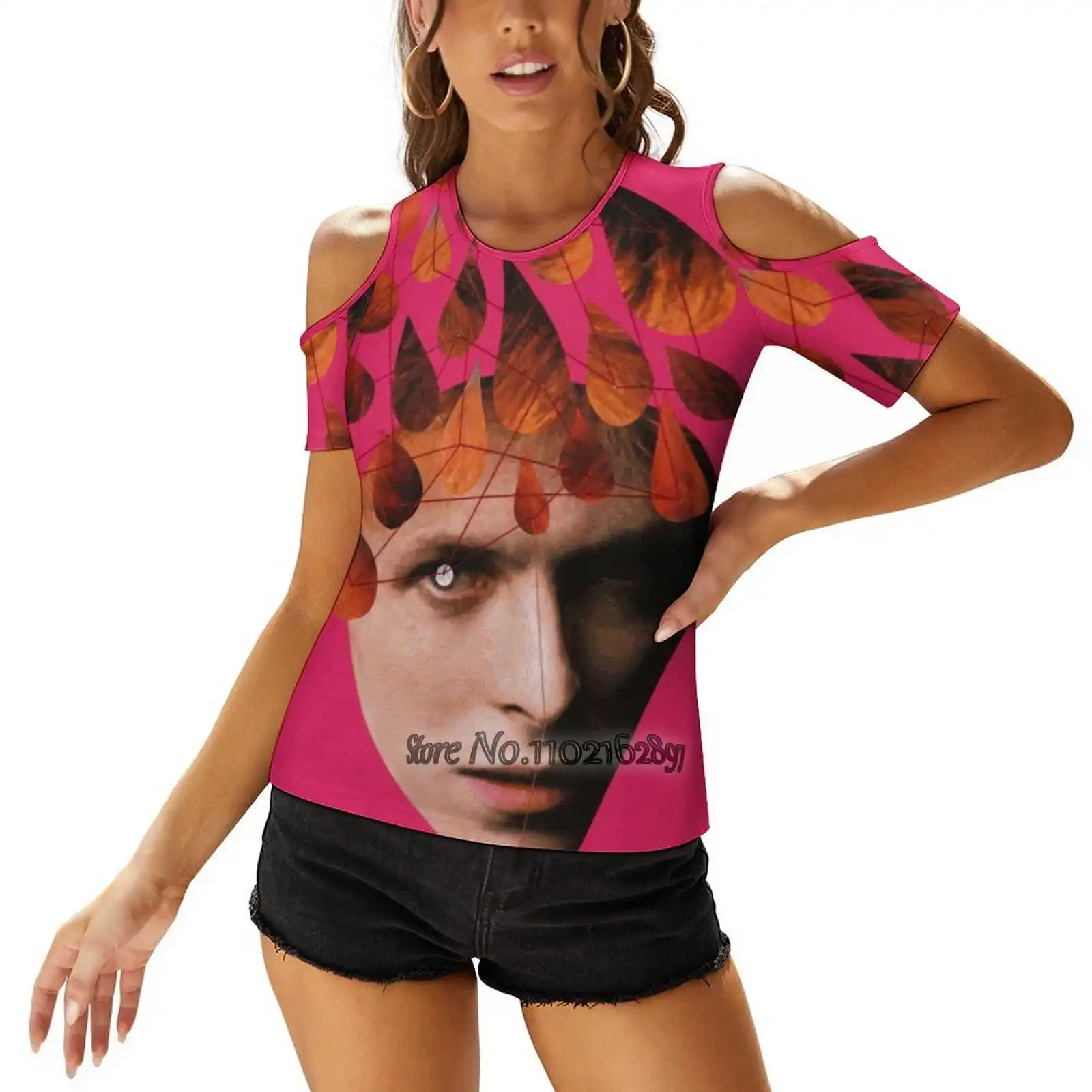 

Red Hair Women Print T-Shirt Summer Casual Tops Streetwear T Shirt Korean Tops Pop Graphic Arts Collage Fehmi Baumbach Pink