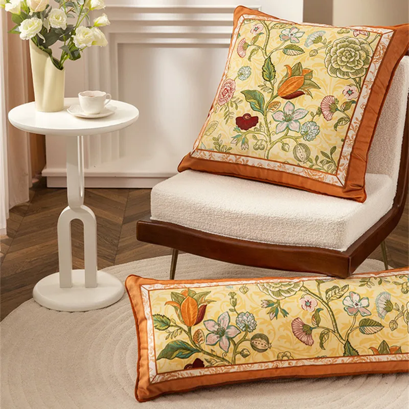 65x65 см тяжелая бархатная наволочка с поясничным принтом и цветочным для дома