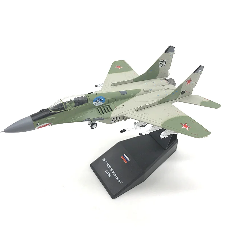 

Diecast 1/100 Scale Russian MiG-29 Alloy Multi-purpose Fighter Model Collection Souvenir Ornaments Display Toys Gift