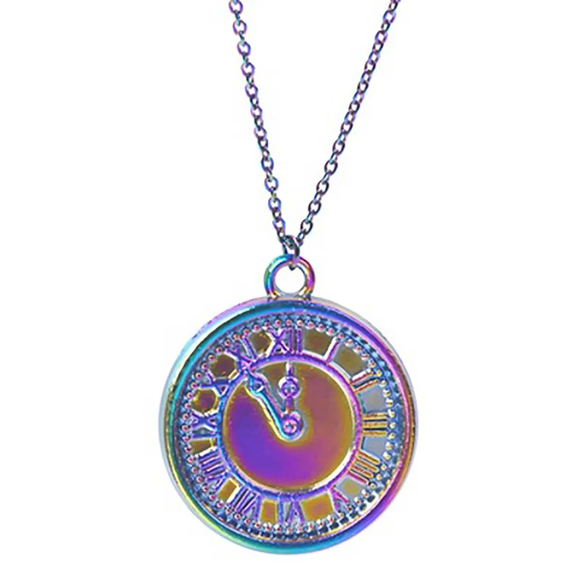 

1Pcs Metal Alloy Clock/Cross Pendant Necklace&Pendant Electroplate 7 Colorful DIY Necklace Components Accessories Supplies