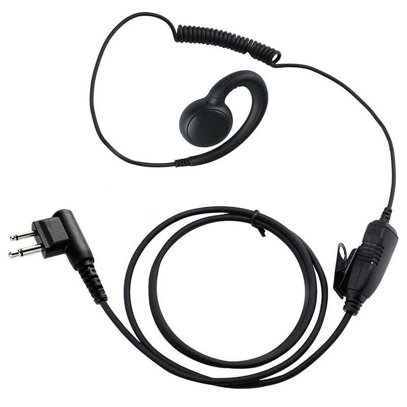 2 Pin Walkie Talkie Earpiece Headset with PTT Mic Compatible with Motorola CP200 CP200D CLS1110 CLS1410 CLS1450 GP300 GP308