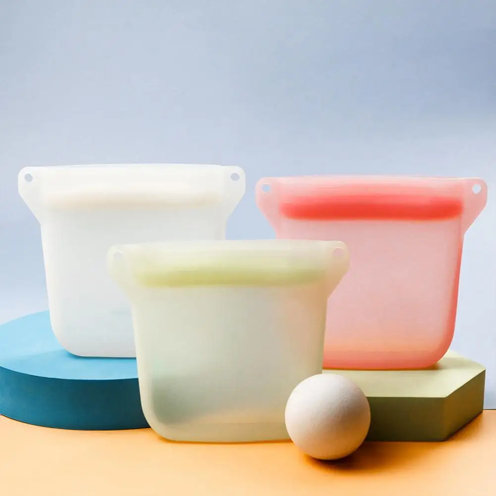 

Convenient Translucent Self-Sealing Food Storage Bag Freezer Bag Kitchen Gadget Food Storage Container Food Bag