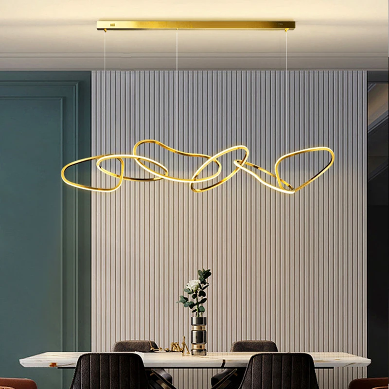 

Modern Decor Hanging Ring LED Pendant Lamps Dining Indoor Nordic Ceiling Chandeliers Lighting Hanging Light Fixture lustre