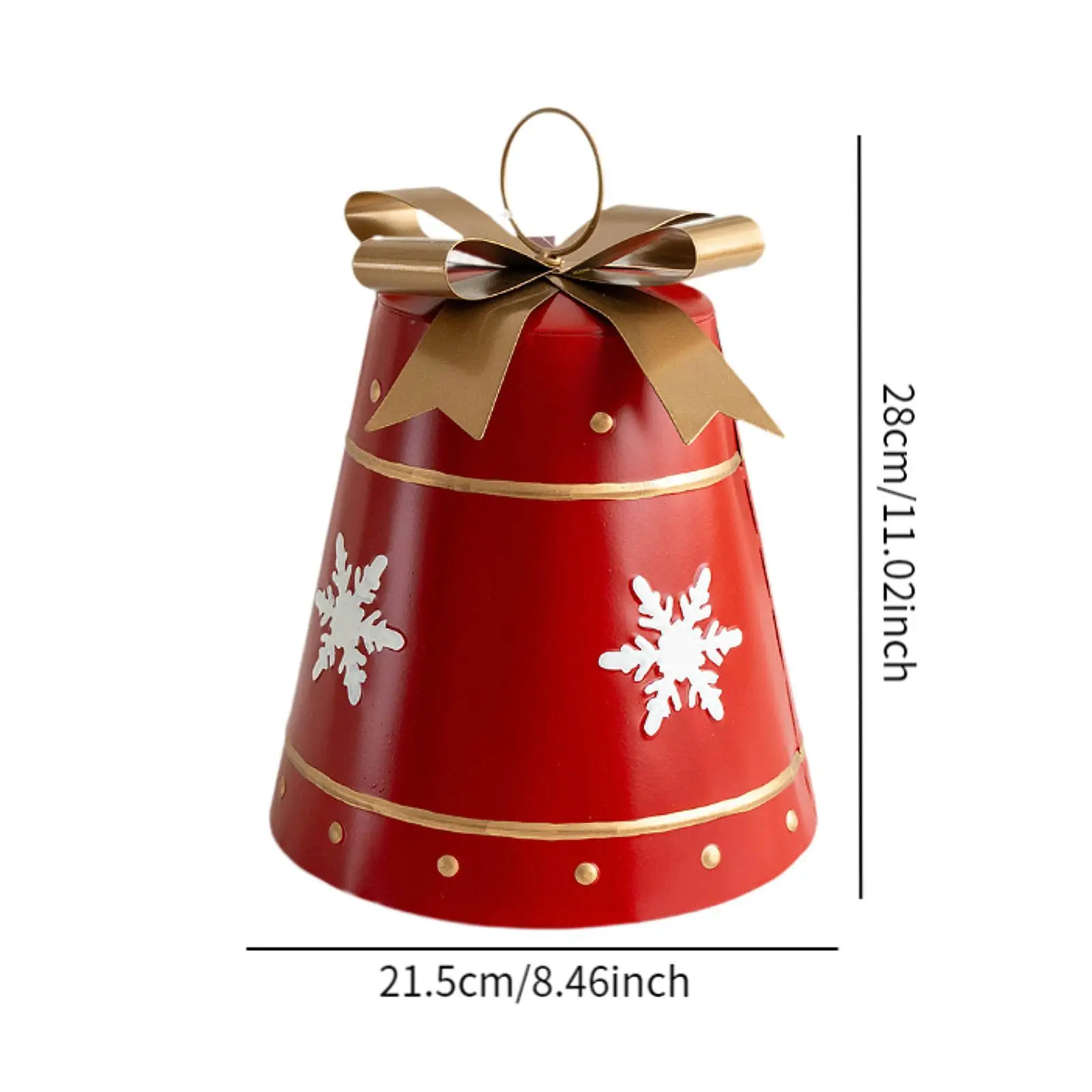 Металлический рождественский колокольчик прочный универсальный орнамент 8 4x11