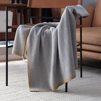 home textiles leisure sofa decorative blanket bed tail towel geometric gray