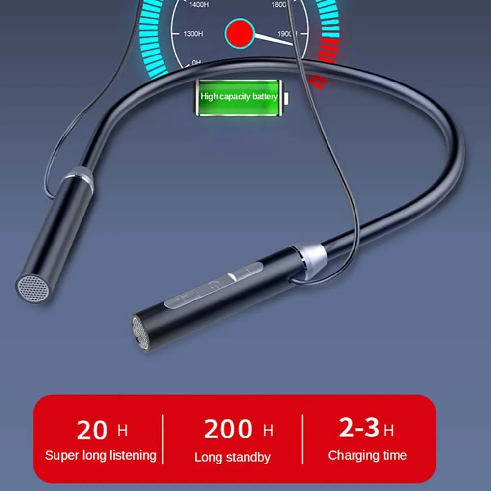 Беспроводные подвесные наушники BT63 с шейным ремешком большой аккумулятор Bluetooth 5