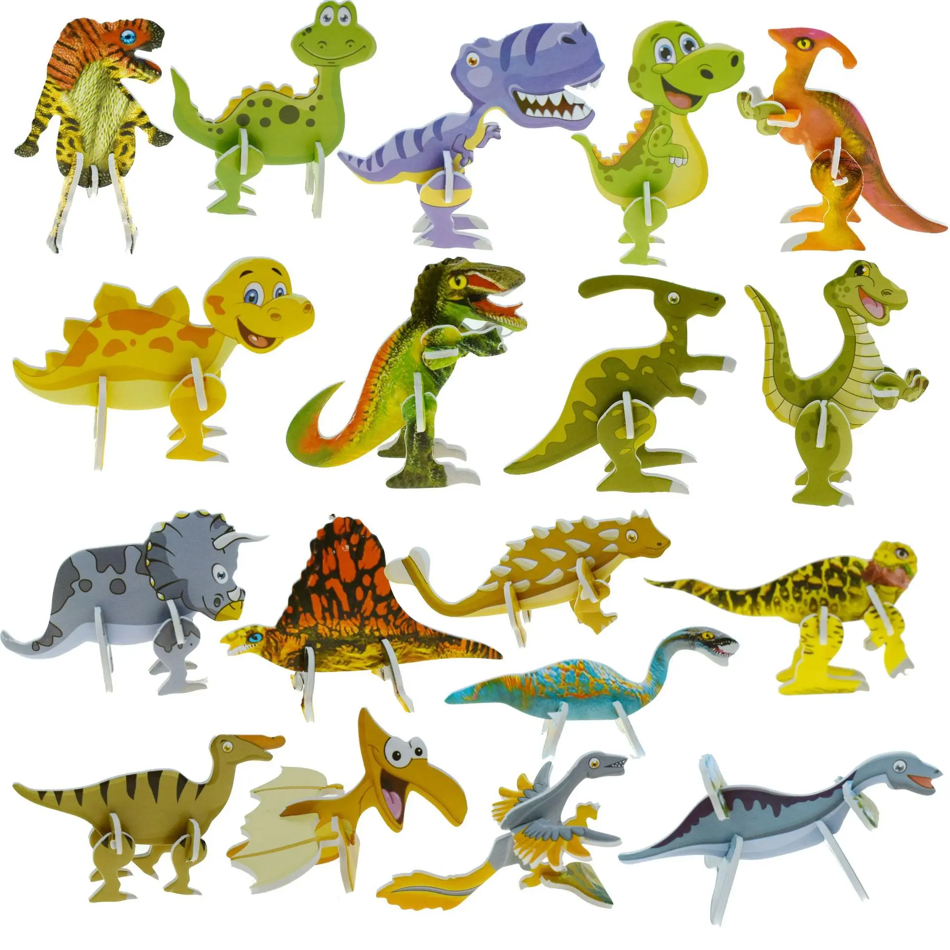 

50pc 3D Dinosaur Puzzle Most Popular Children's Party Toy Pinata Fill Carnival Award Birthday Gift For Boys And Girls