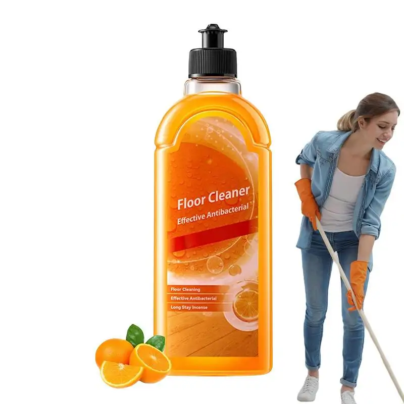 

500ml Powerful Decontamination Floor Cleaner Liquid With Sweet Orange Scent Wood Floor Stain Remover Tile Cleaning Polishing