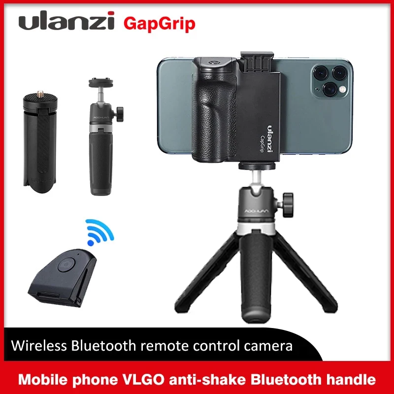 

Ulanzi CapGrip Wireless Bluetooth Smartphone 1/4 Screw Selfie Booster Handle Grip Phone Stablizer Stand Holder Shutter Release