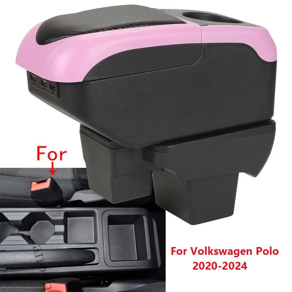 Защита днища CNDI для VW Polo 2020-2024 кожаный АБС-пластик подлокотник контейнер хранения