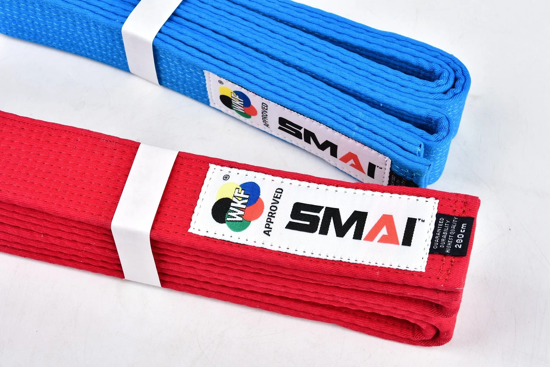 Фото Ремень WKF 2020-23, ремни SMAI Kata karategi, ремни красного, синего цветов, ремни для карате используются профессиональными бойцами №4