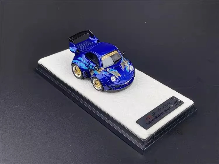 Масштабная модель 1:64, лимитированная серия RWB Egg Car Q-Version, окраска в стиле Dragon Fish, предмет декора для взрослых, игрушка для мальчиков, подарок на день рождения для детей (art.: 3920d89d2da2c) - 3920d89d2da2c
