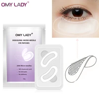 omy lady 1pair dissolving micro needle eye patche anti wrinkle fine line removal acid dark circle puffiness moisturizing eyemask