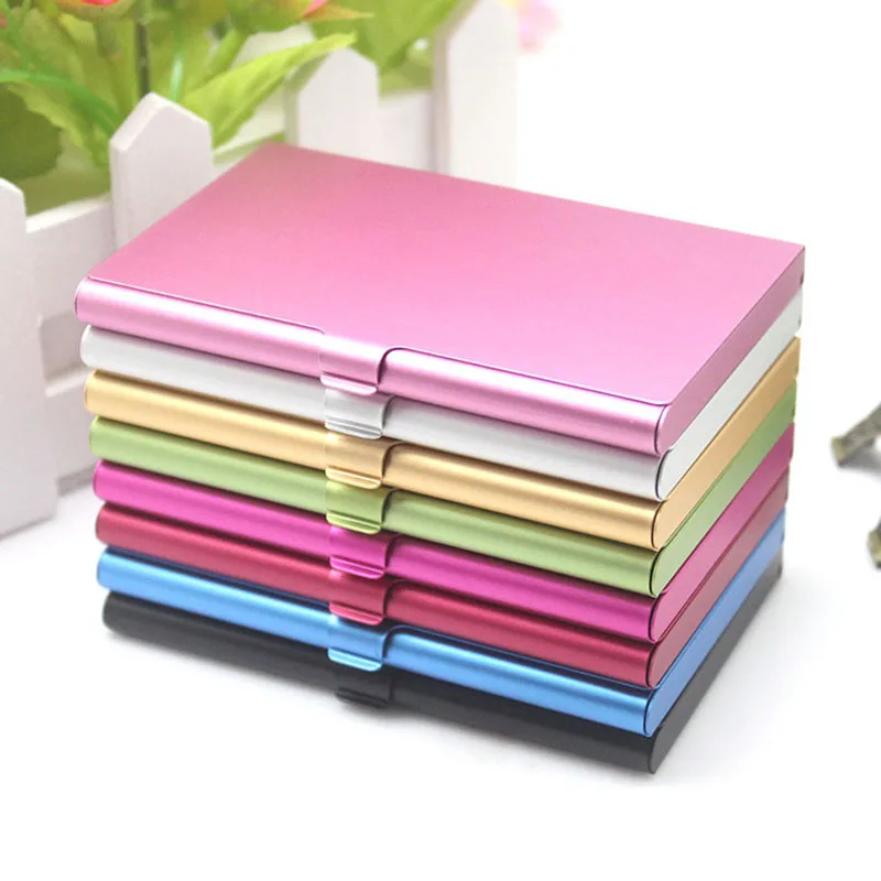 

1PC Creative Business Card Case Stainless Steel Aluminum Metal Box Business Card Credit ID Wallet Card Holder