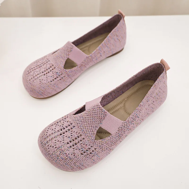 

BCEBYL 2023 Summer New Fashion Women's Breathable Shallow Mouth Flat Shoes Chaussures De Marche Zapatos Mujer Chaussure Femme