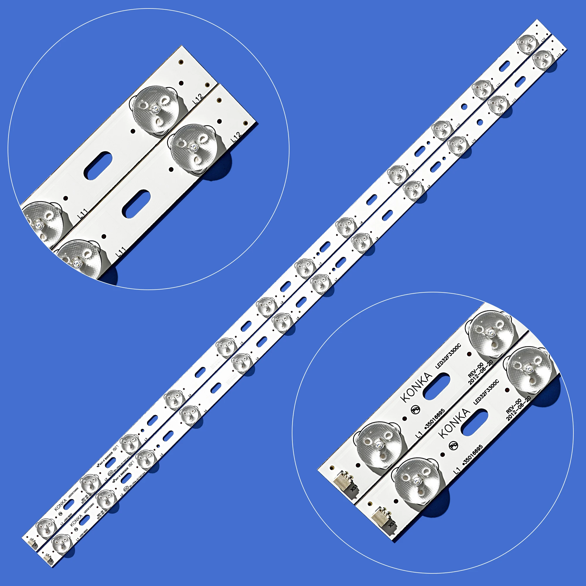 

2PCS/set LED Backlight Strip DH3220BH LED32F3300C STV-LC32552WL STV-LC32800WL L32F3300C 32F2000E 32M2800PDE 32S3360CE 32E330C