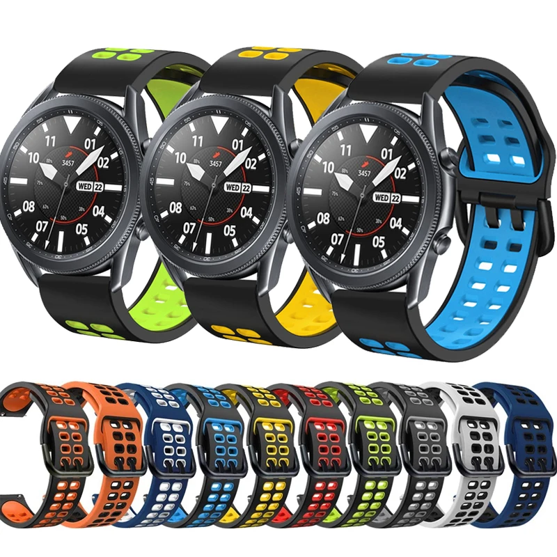 

High Quality Replacement Watch Strap For Samsung Galaxy Watch 3 45mm 46mm Gear S3 2 Neo Silicone Anti-scratch Durable Watchband