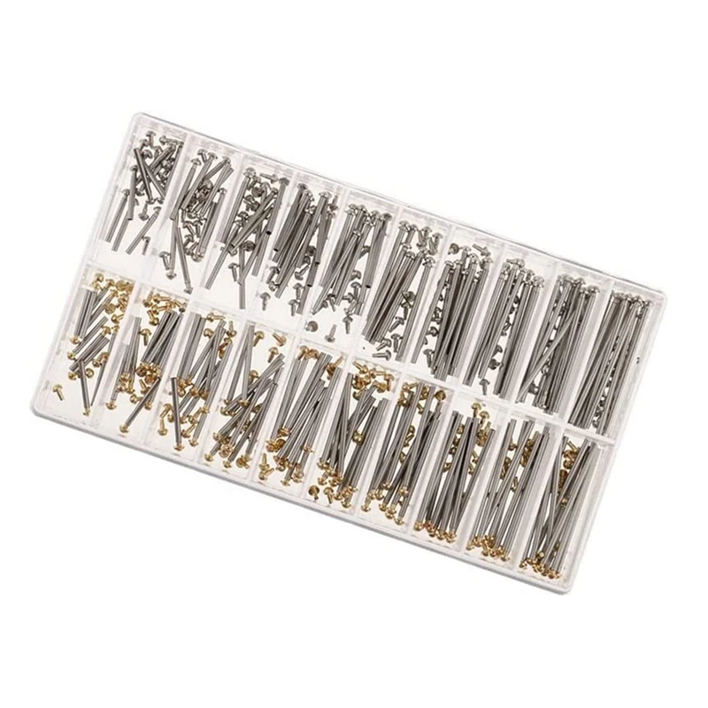 

200PC Watch Strap Screws Assortment Tube Friction Pin Clasp For Wristwatch Clock Back Case Watch Repair Accessory10-28Mm
