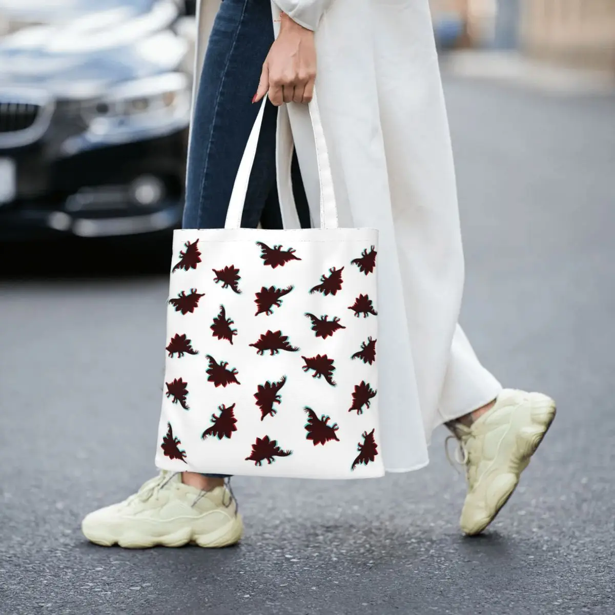 

3D Stegosaurus Women Totes canvas handbag canvas shopping bag