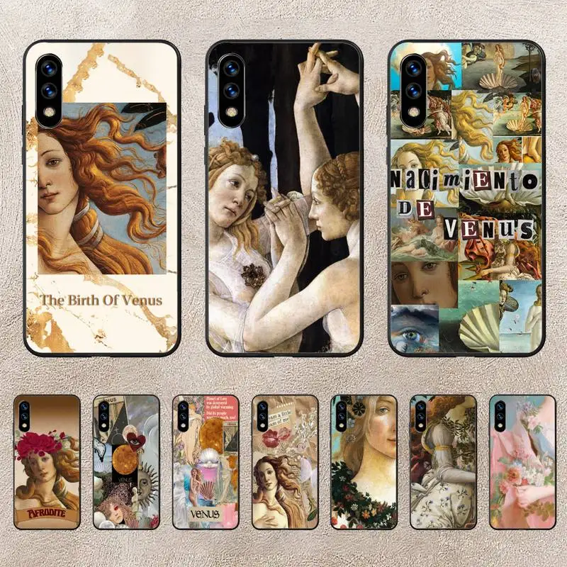 

Art Painting Birth Of Venus Phone Case For Huawei P10 P20 P30 P50 Lite Pro P Smart Plus Cove Fundas